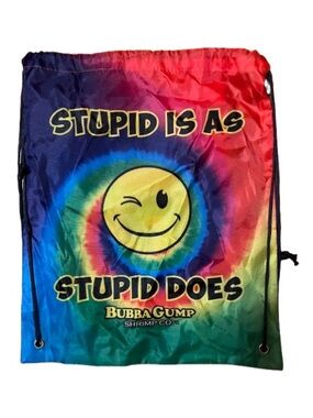 Bubba Gump Shrimp Co. Smiley Face Tie-Dye Drawstring Backpack - Multicolor